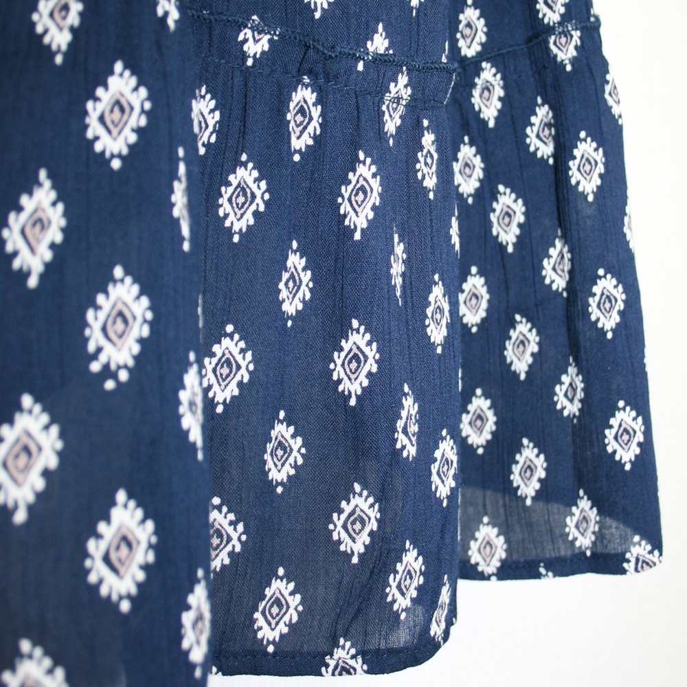 Boho Lace-Up Sides Double Strap Swing Dress NWT - Picture 3 of 8